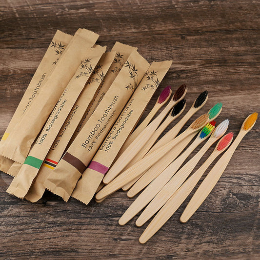 Biodegradable Flat Bamboo Toothbrush