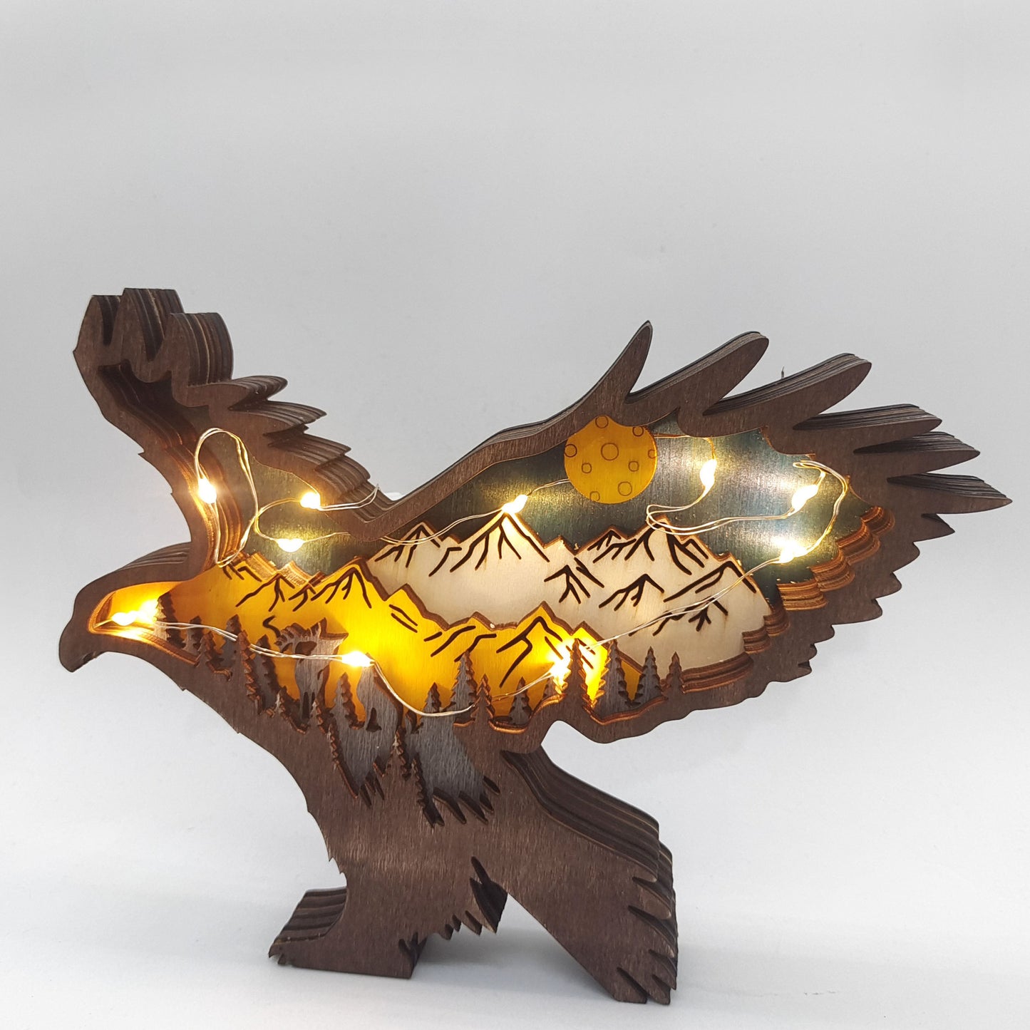 Carved Wooden Animal Light Decoration