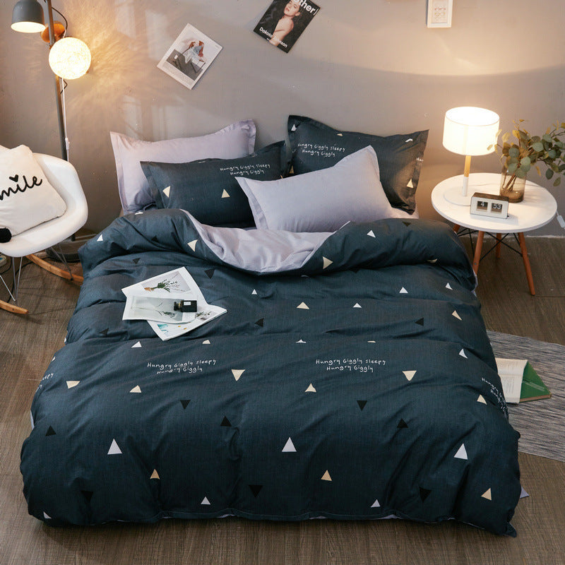 Bed sheet bedding pillow case comforter bedroom set black green dark stars arrows up down giggly 