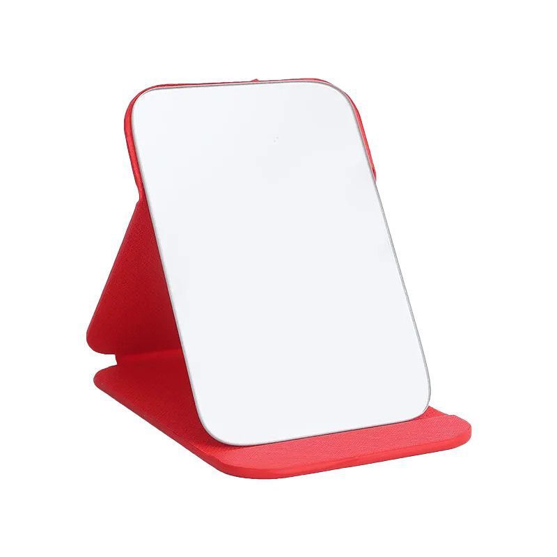 Full Mirror Glass Folding Stand Red