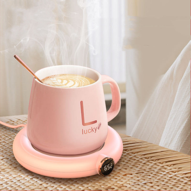 USB Cup Warmer Pad - 3-Temperature Adjustable Electric Mug Heater with LED Display for Home & Office