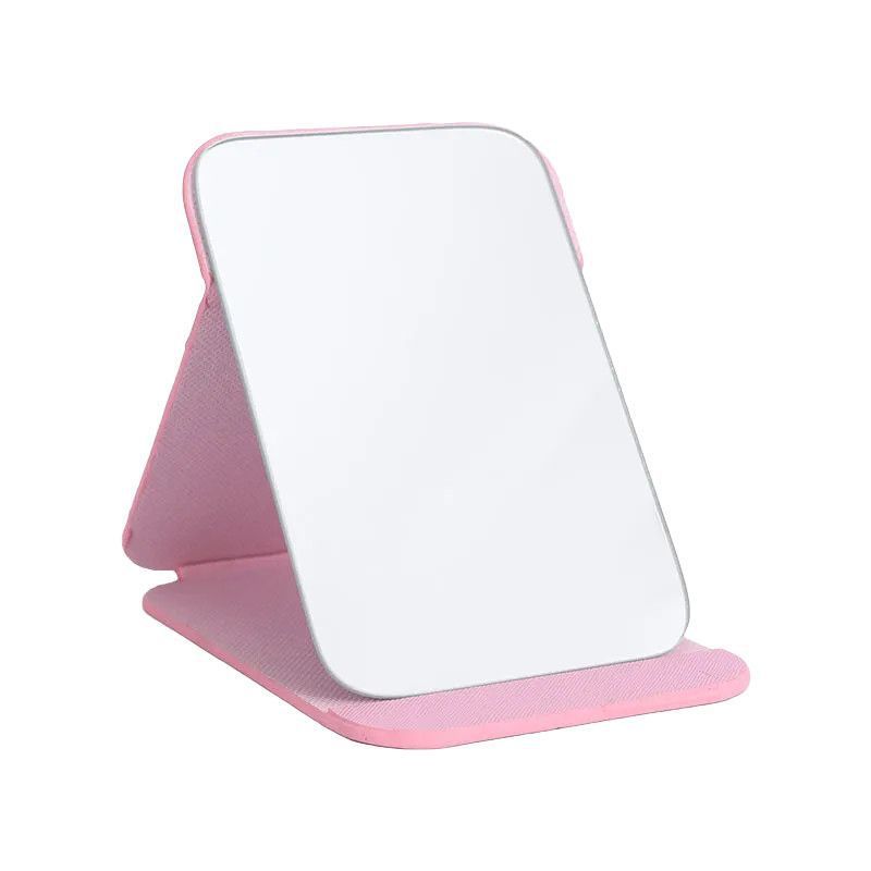 Full Mirror Glass Folding Stand Pink